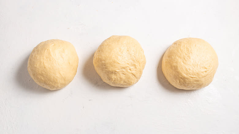 Three balls of dough