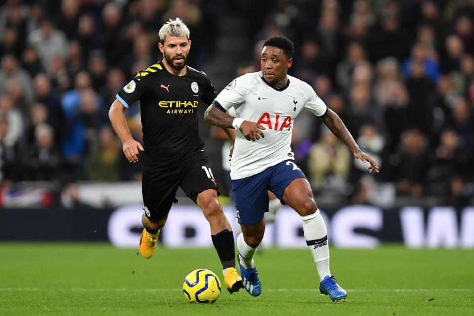Sergio Aguero and Steven Bergwijn (Getty Images)
