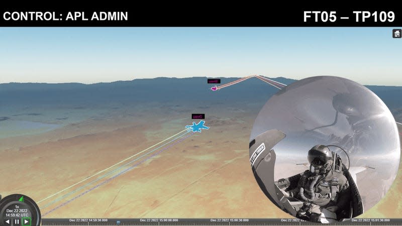 Footage of the X-62 VISTA ACE dogfighting test released by Edwards Air Force Base<br> - Gif: Video by Giancarlo Casem / DVIDS