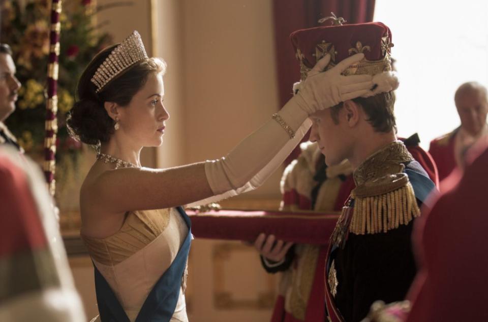 Claire Foy and Matt Smith in "The Crown." (Photo: Netflix)