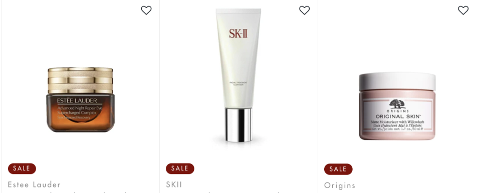 Bestselling Estee Lauder, SKII and Origins beauty products are on sale. PHOTO: Robinsons