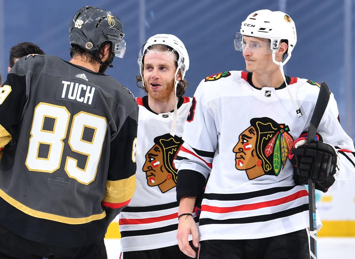 The NHL's Chicago Blackhawks have said they will keep their name, in the belief that it falls on the right side of &ldquo;a fine line between respect and disrespect.&rdquo; It's an argument similar to those Washington's NFL team and Cleveland's baseball team long made to justify their own inaction. (Photo: (Photo by Andy Devlin/NHLI via Getty Images))