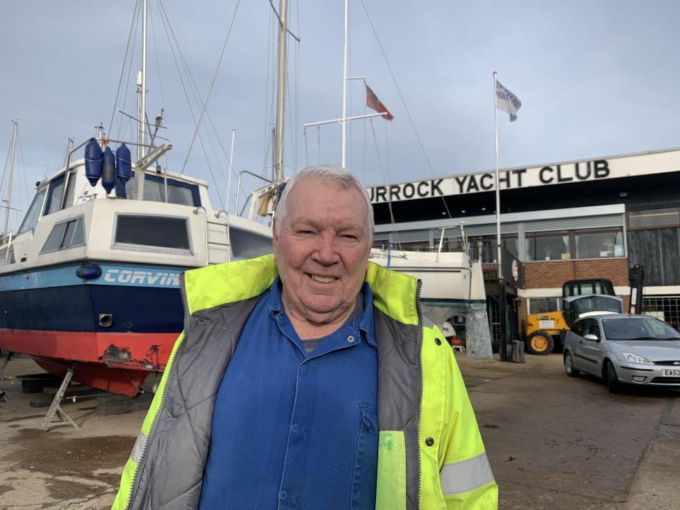 Tony Judd, 75, a volunteer at Grays’ yacht club, said he felt “sick” about backing Johnson but saw little alternative.  Photo: Tom Belger / Yahoo Finance UK