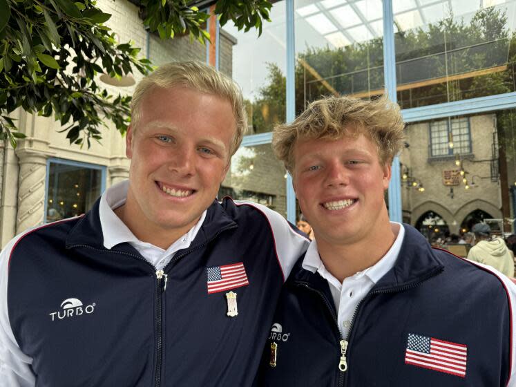 Brothers Chase (left) and Ryder Dodd were named to the USA Olympic water polo team headed to Paris.