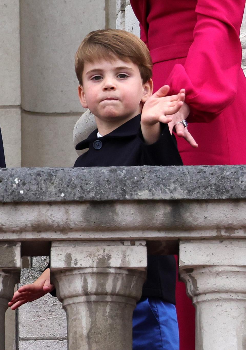 Prince Louis waves from the balcony of Buckingham Palace (Getty Images)