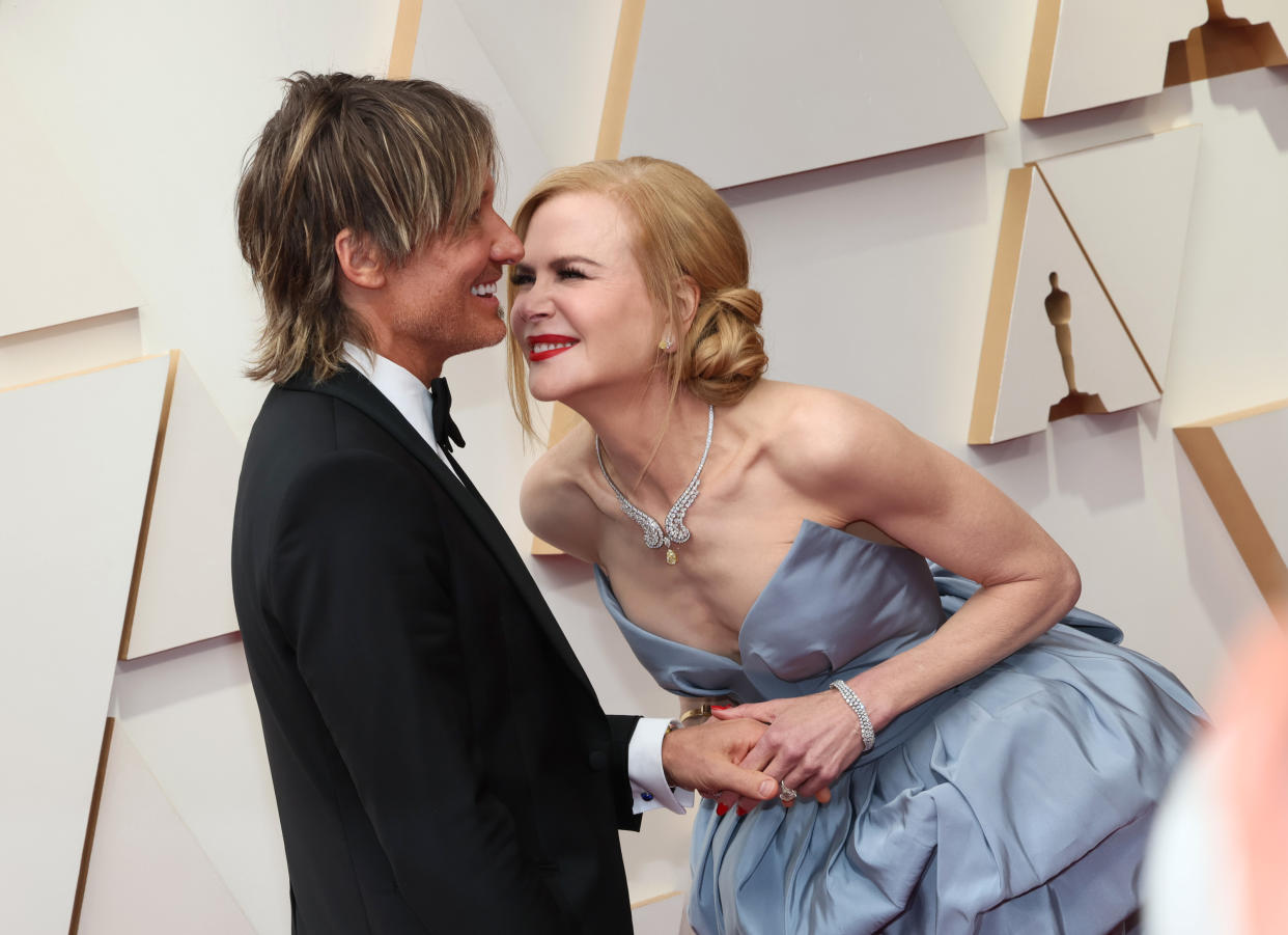 Keith Urban and Nicole Kidman attend the 94th Annual Academy Awards at Hollywood and Highland on March 27, 2022 in Hollywood, California. (Getty Images)