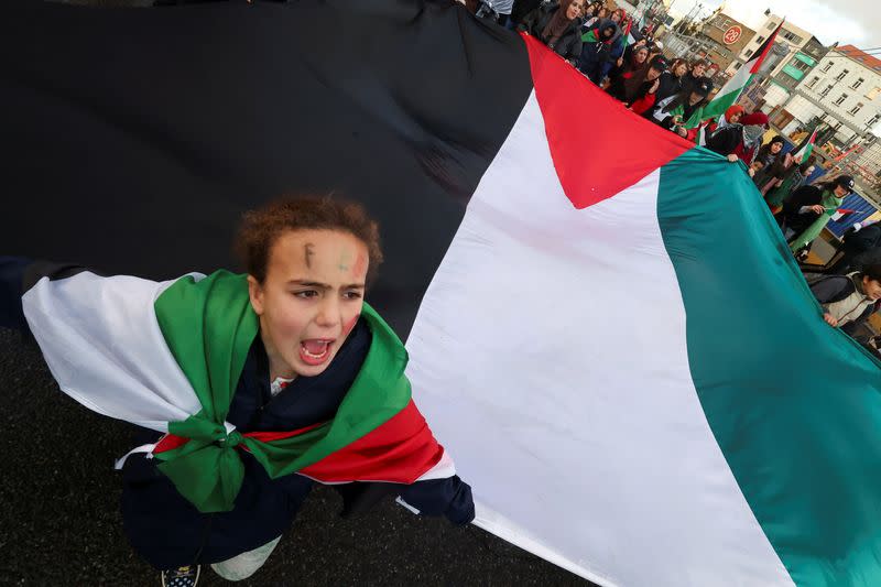 Pro-Palestinian protest in Brussels