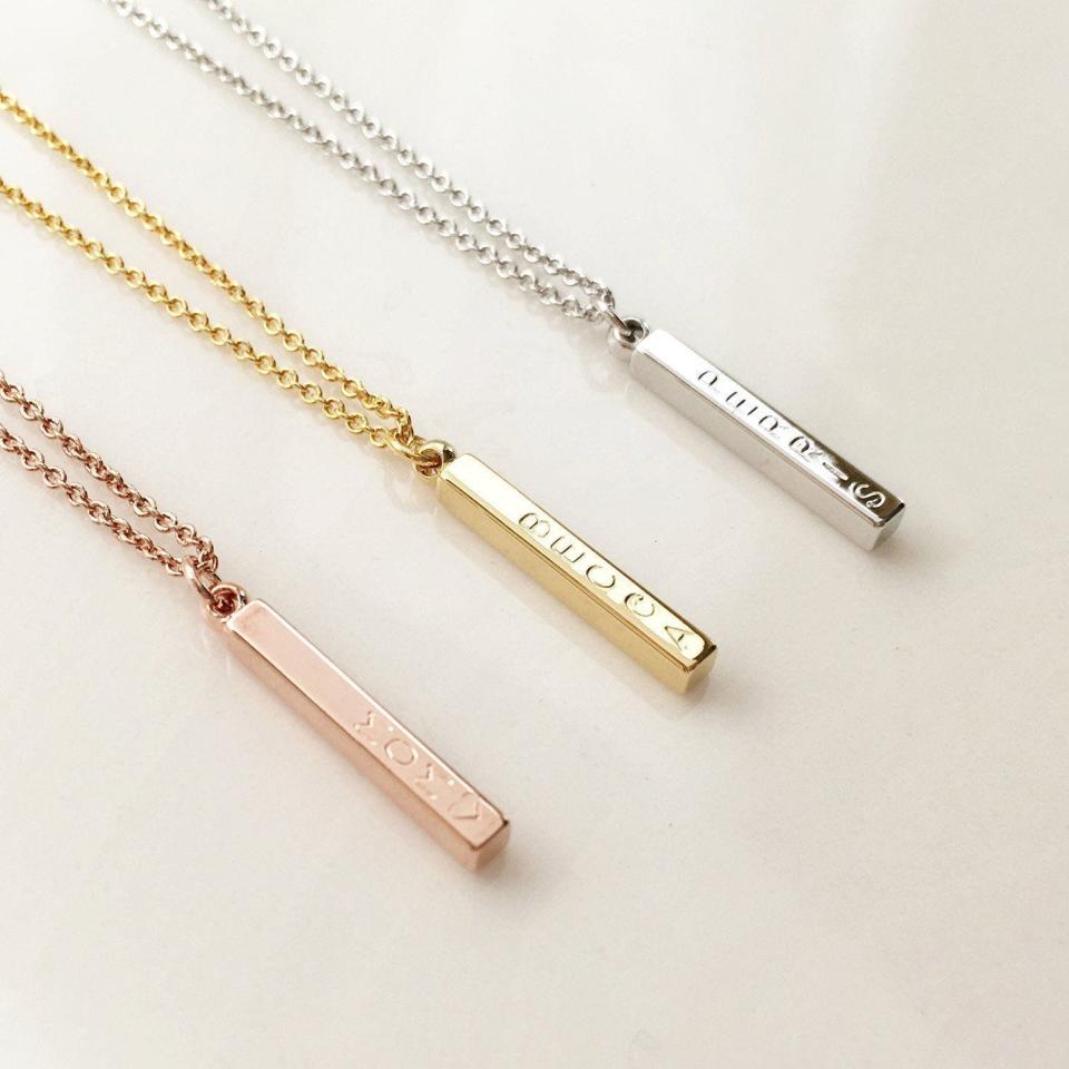 Personalized Bar Necklace