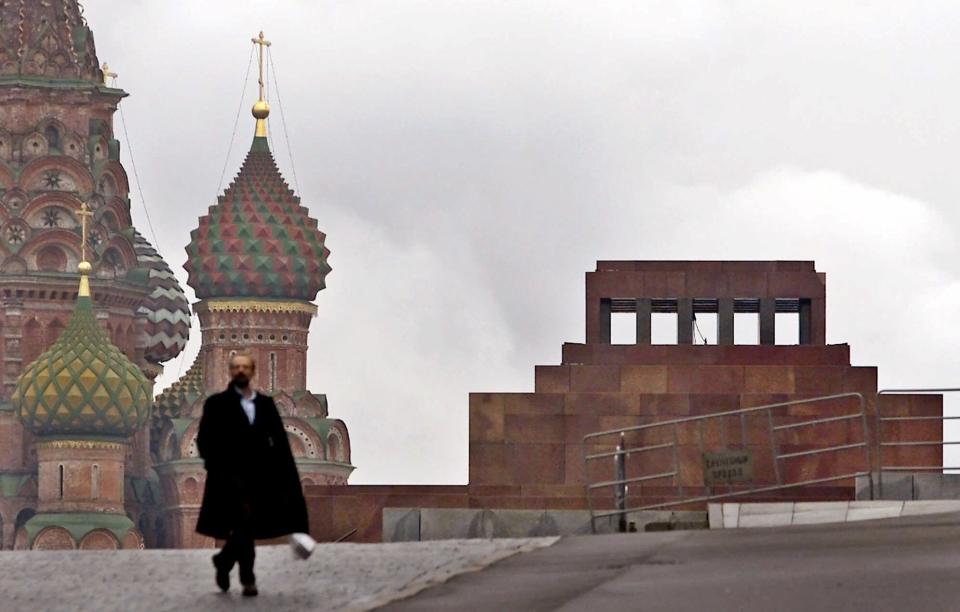 This photo taken Oct. 7, 2009 shows the mausoleum of Soviet founder Vladimir Lenin on Red Square in Moscow, Russia. Two decades after the Soviet Union died, a visit to see its founder is more about creepy kitsch than political pilgrimage, but still a potent view into the totalitarian psyche. Open 10 a.m.-1 p.m. Tuesday-Thursday and Saturday-Sunday. Entrance is free, but bags, cameras and phones must be checked for a fee. To make this a true freebie, go with a companion who can hold your gear and then switch off. The line moves briskly and the tag-team method won't eat up much extra time. (AP Photo/Maxim Marmur)