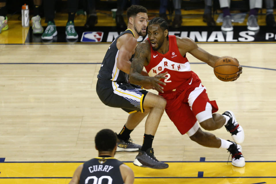 Kawhi Leonard was stellar yet again. (Getty)