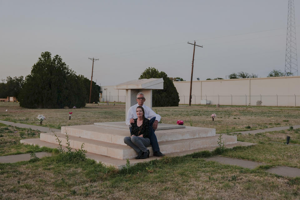 Rhonda and Gary Yesel say they buried more than a hundred victims of the coronavirus in their cemetery outside Littlefield, Tx, working even when they were ill with COVID-19. "Death doesn't stop," Rhonda says. "If we hadn't worked, we'd probably have bodies stacked up at the gate."<span class="copyright">September Dawn Bottoms for TIME</span>