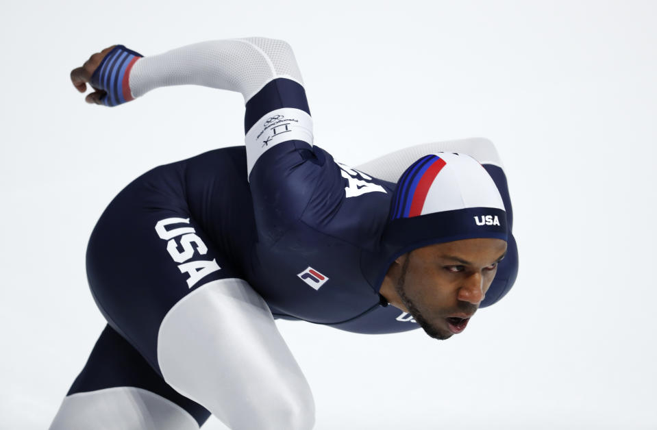 Shani Davis was upset about not being chosen as flag-bearer for the U.S. team in his fifth Olympics. (AP)