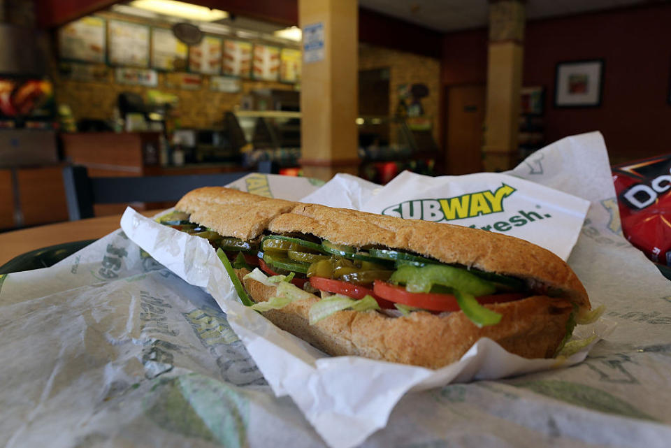 A sandwich from Subway.