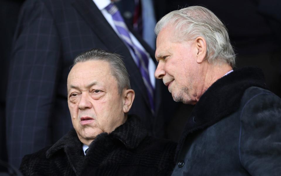 David Sullivan, West Ham owner and David Gold, West Ham chairman look on during the Premier League match between Burnley and West Ham United at Turf Moor on May 21, 2017 in Burnley, England - Getty Images Europe 