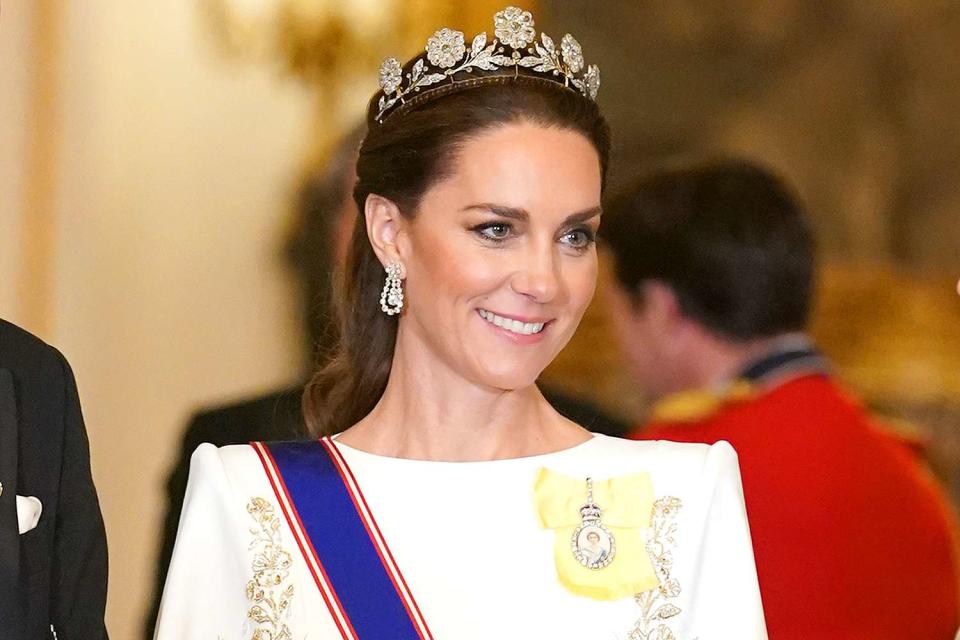 <p>Yui Mok-WPA Pool/Getty Images</p> Kate Middleton at state banquet on Nov. 21, 2023