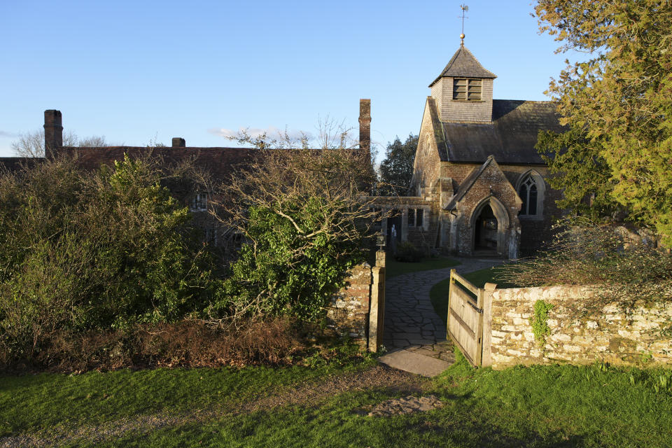 Traditional church building in the sun