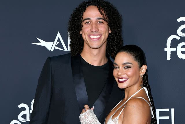 <p>Axelle/Bauer-Griffin/FilmMagic</p> Cole Tucker and Vanessa Hudgens at the 2021 AFI Fest