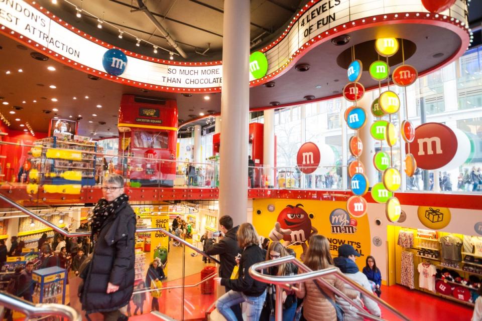 Inside M&M’s world: £2.49 per 100g for pick ’n’ mix style candy (Shutterstock)