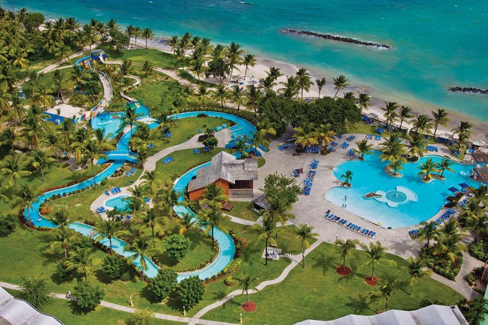 On the south coast of St. Lucia, Coconut Bay Beach Resort is a family-friendly vacation playground.