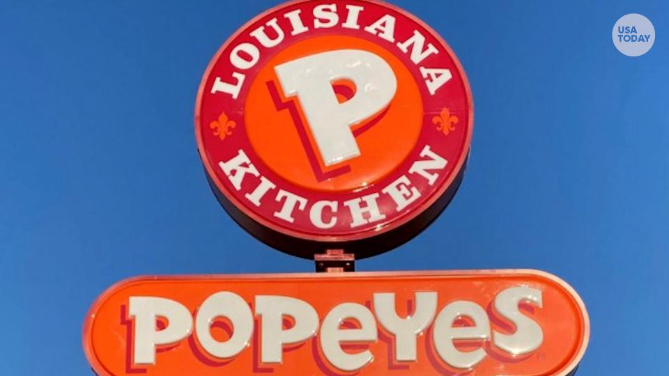 A sign for fast food chain Popeyes.