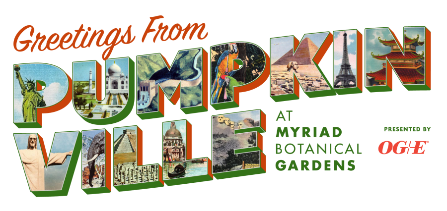 "Greetings From Pumpkinville". Image courtesy Myriad Botanical Gardens.
