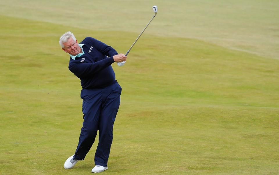Colin Montgomerie in action at Royal Troon in 2016