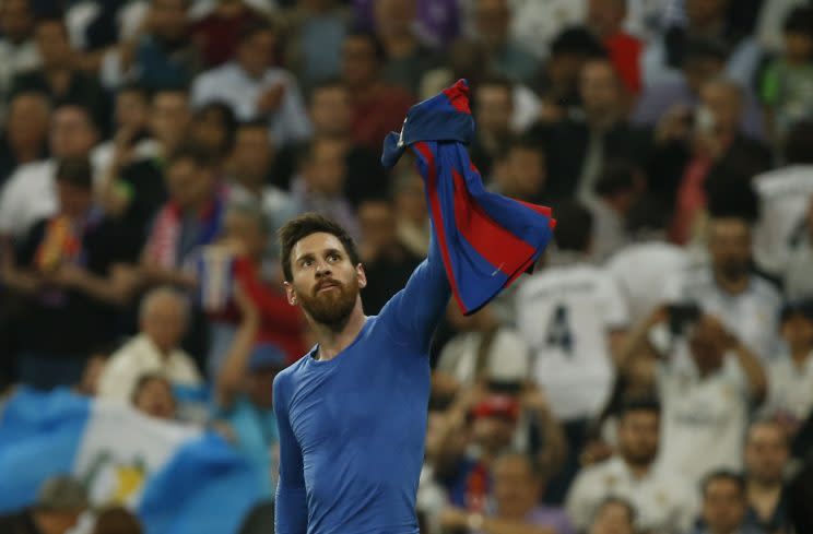 Messi imperial en el Bernabéu. (Foto: REUTERS)