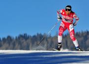 Canada's Devon Kershaw competes during the qualifications of the1,3 km Sprint men's event of the FIS World Cup Tour De Ski on January 5, 2011 in Toblach-Dobbiaco. AFP PHOTO / ALBERTO PIZZOLI (Photo credit should read ALBERTO PIZZOLI/AFP/Getty Images)