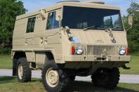 <p>Inspired by the Haflinger, Steyr-Daimler-Puch came up with the larger scale Pinzgauer, which was named after a type of Austrian cow. The Pinzgauer was primarily aimed as a military vehicle and rival to the Land Rover Series III and Forward Control models. With its cab-over design, the Pinzgauer made the best use of space within its wheelbase while also retaining superb approach and departure angles for off-road use.</p><p>Power came from a 2.5-litre air-cooled engine, which was later enlarged to 2.7-litres, until a second-generation model was introduced in 1980 with a Volkswagen six-cylinder turbodiesel engine. The Pinzgauer remained largely unchanged up to 2000, when the manufacturing moved to the UK.</p>