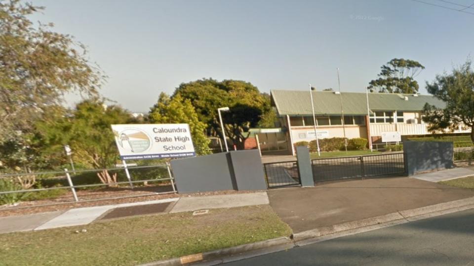 A 12-year-old student was taken to hospital and another was been arrested after the incident at Caloundra State High School. Picture: Google Maps