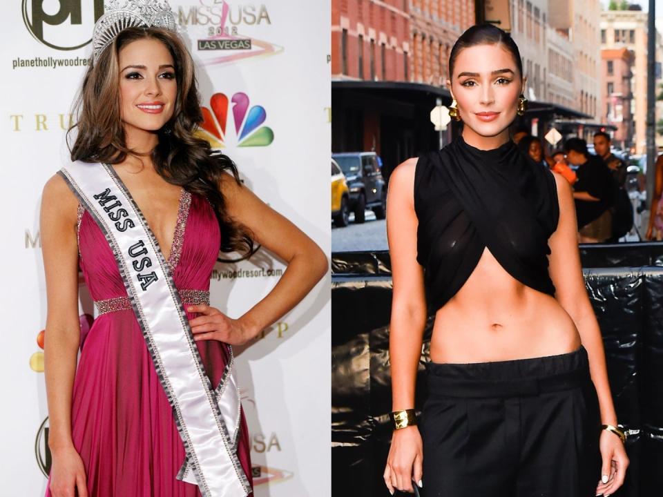 Olivia Culpo in 2012 and 2023.