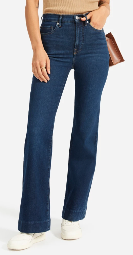 Everlane Modern Flare Jean in Dark Blue Wash