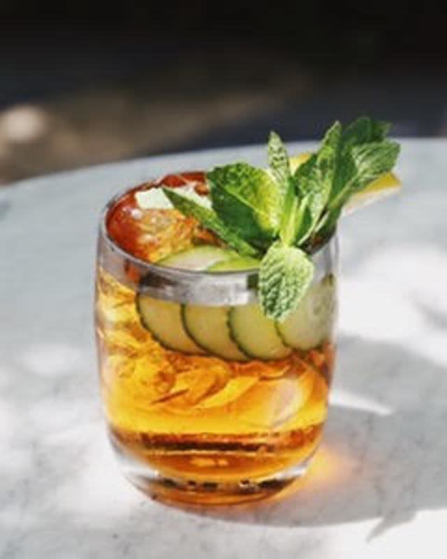 <p>Hotel Saint Cecilia Austin TX</p><p>If you are planning to watch a cricket match this summer with some British sport fans, you need to have a solid recipe for a proper Pimm's Cup. Pimm's, Jardesca Blanc and a lemony soda makes this a summer favorite for everyone on either side of the pond.</p><p>Recipe Courtesy of <a href="https://hotelsaintcecilia.com/" rel="nofollow noopener" target="_blank" data-ylk="slk:Hotel Saint Cecilia;elm:context_link;itc:0;sec:content-canvas" class="link rapid-noclick-resp">Hotel Saint Cecilia</a> in Austin, TX: </p><p>• 1.5 oz Pimm's </p><p>• 1 oz Jardesca Blanc </p><p>• A few splashes of Sprite </p><p>• Cucumber slice for garnish </p><p>• Lemon wedges for garnish </p><p>• 3 mint sprigs</p><p><strong>Related: <a href="https://parade.com/1384485/kristamarshall/best-summer-cocktails/" rel="nofollow noopener" target="_blank" data-ylk="slk:85 Poolside-Worthy Summer Cocktails;elm:context_link;itc:0;sec:content-canvas" class="link rapid-noclick-resp">85 Poolside-Worthy Summer Cocktails</a></strong></p>