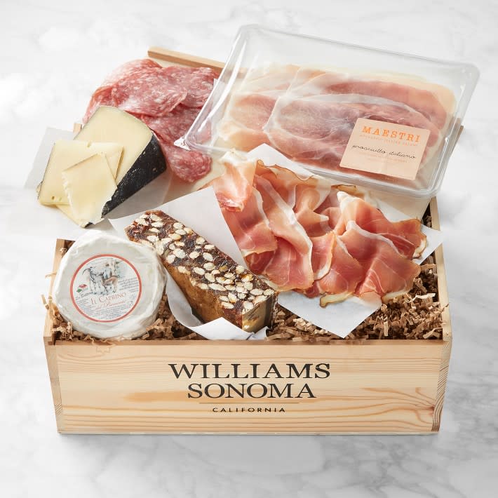 <p><a href="https://go.redirectingat.com?id=74968X1596630&url=https%3A%2F%2Fwww.williams-sonoma.com%2Fproducts%2Fwilliams-sonoma-gift-crate-european-cheese-and-charcuterie&sref=https%3A%2F%2Fwww.thepioneerwoman.com%2Fholidays-celebrations%2Fgifts%2Fg37963417%2Fbest-meat-and-cheese-gift-baskets%2F" rel="nofollow noopener" target="_blank" data-ylk="slk:Shop Now;elm:context_link;itc:0;sec:content-canvas" class="link rapid-noclick-resp">Shop Now</a></p><p>European Cheese & Charcuterie</p><p>williams-sonoma.com</p><p>$119.95</p><span class="copyright">Williams Sonoma</span>