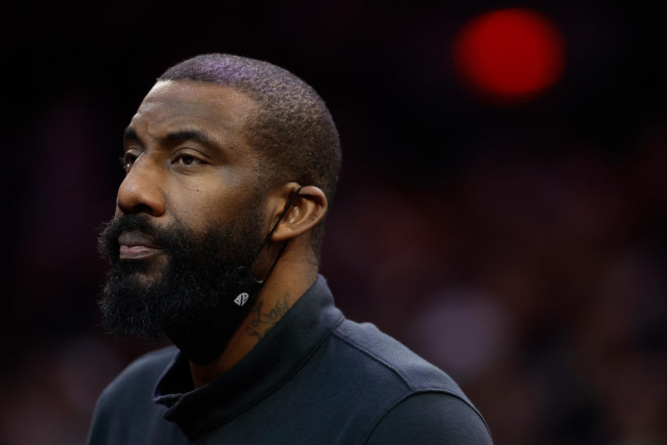 Amar'e Stoudemire, who converted to Judaism in 2020, thinks Kyrie Irving should have apologized for sharing a documentary containing antisemitic conspiracy theories. (Photo by Christian Petersen/Getty Images)