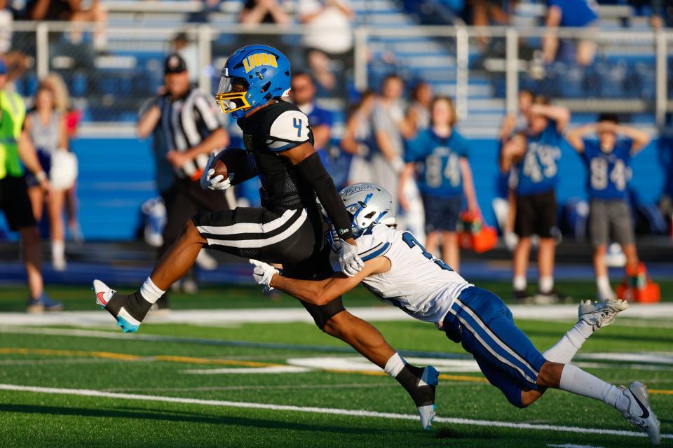 Diore Hubbard rushed for two touchdowns in Gahanna Lincoln's 17-0 win over Westerville Central on Friday.
