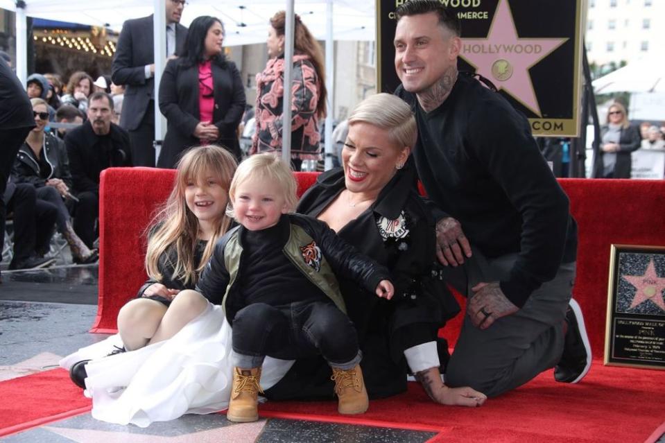 Willow, Jameson, Pink and Carey Hart
