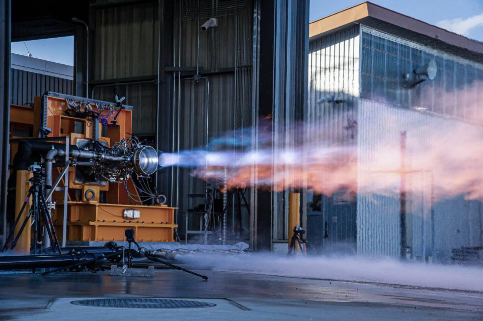 zero rocket engine during test