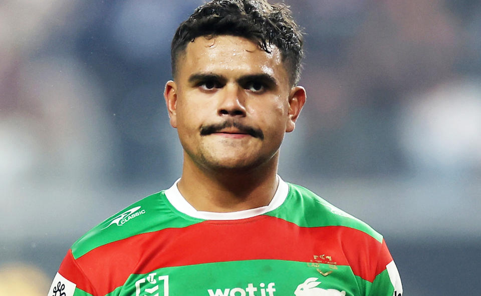 Latrell Mitchell in action for the South Sydney Rabbitohs.