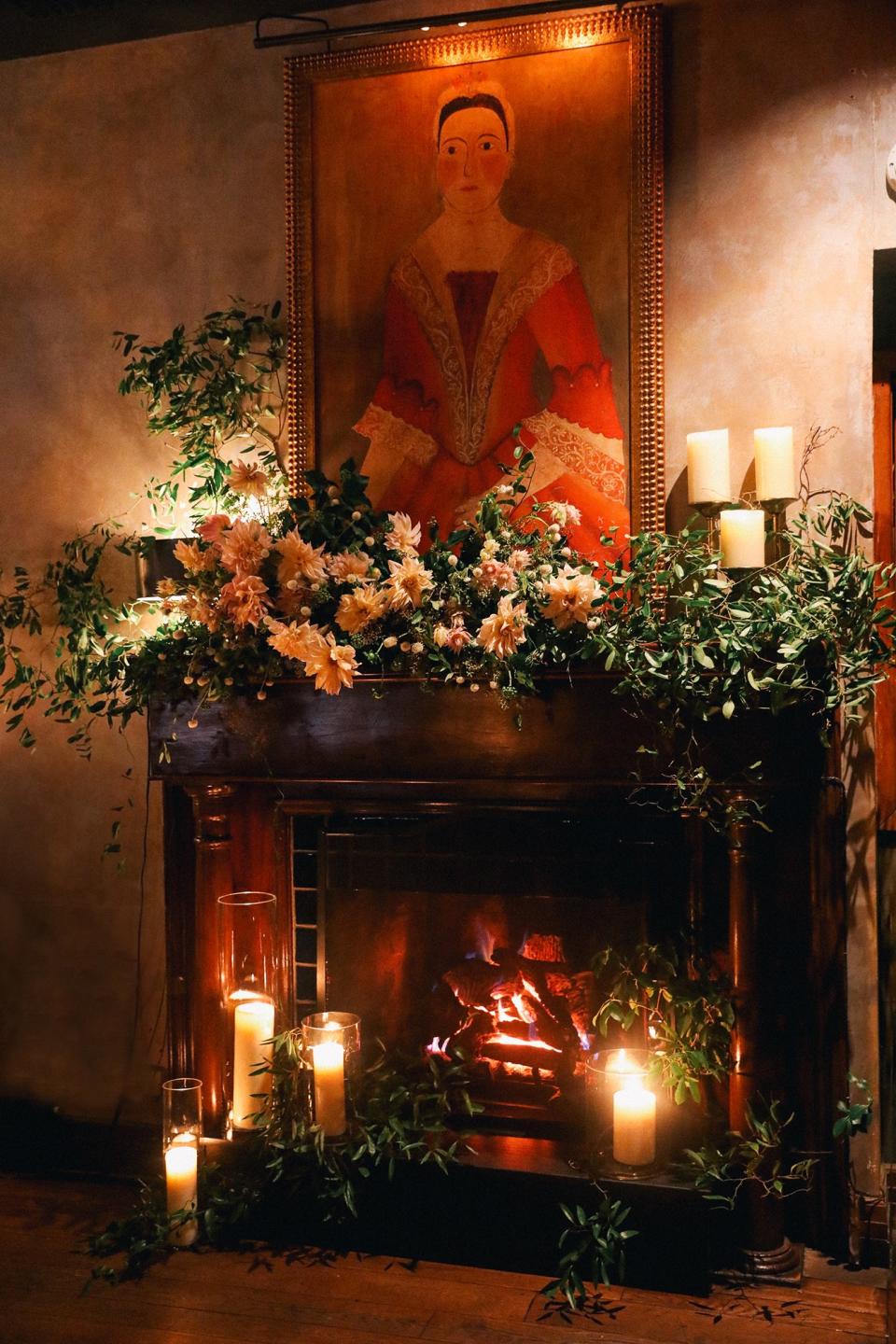 I’ve always loved the fireplaces throughout the space, which were enhanced by Taylor’s gorgeous florals.