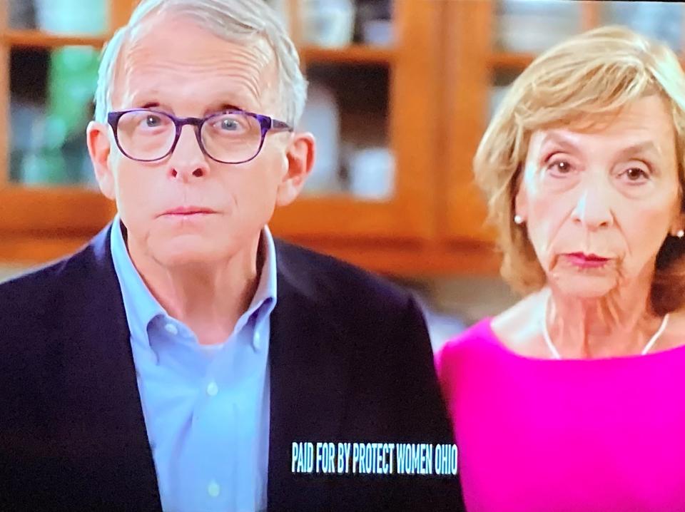 Gov. Mike DeWine and wife Fran urge a No vote on Issue 1 in this TV campaign commercial