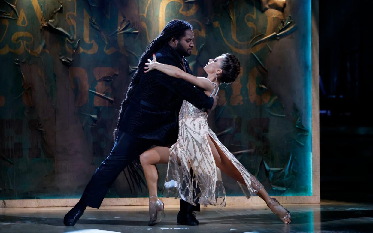 Hamza Yassin and Jowita Przystal danced the Argentine tango - Guy Levy/BBC