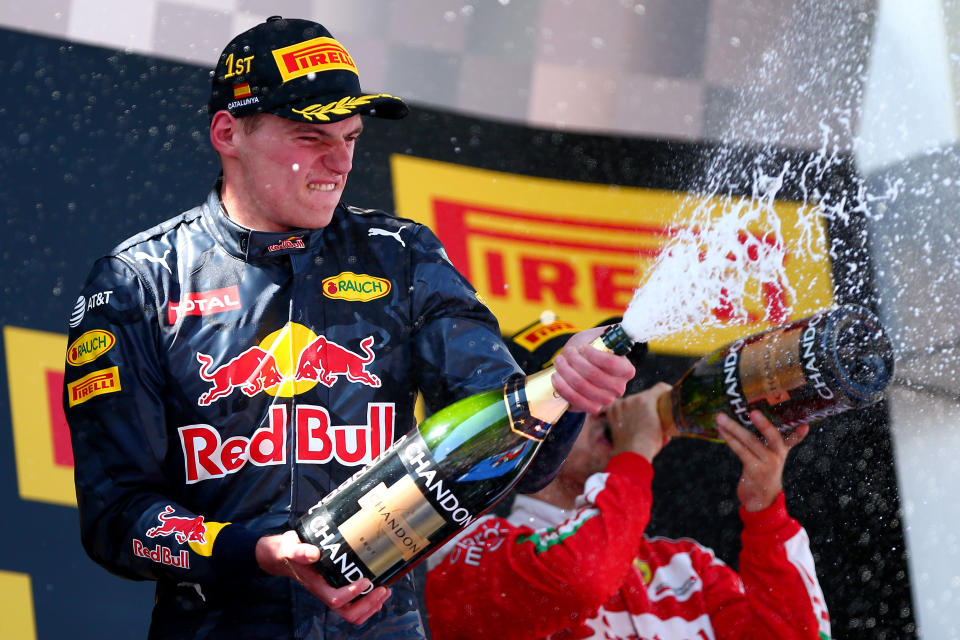 Verstappen won his first grand prix as a Red Bull driver in Spain in 2016. (Credit: Getty Images)