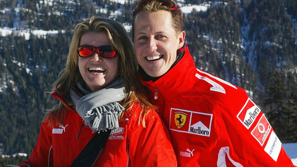 Michael Schumacher and wife Corinna in 2005. (Image: STR/AFP/Getty Images)