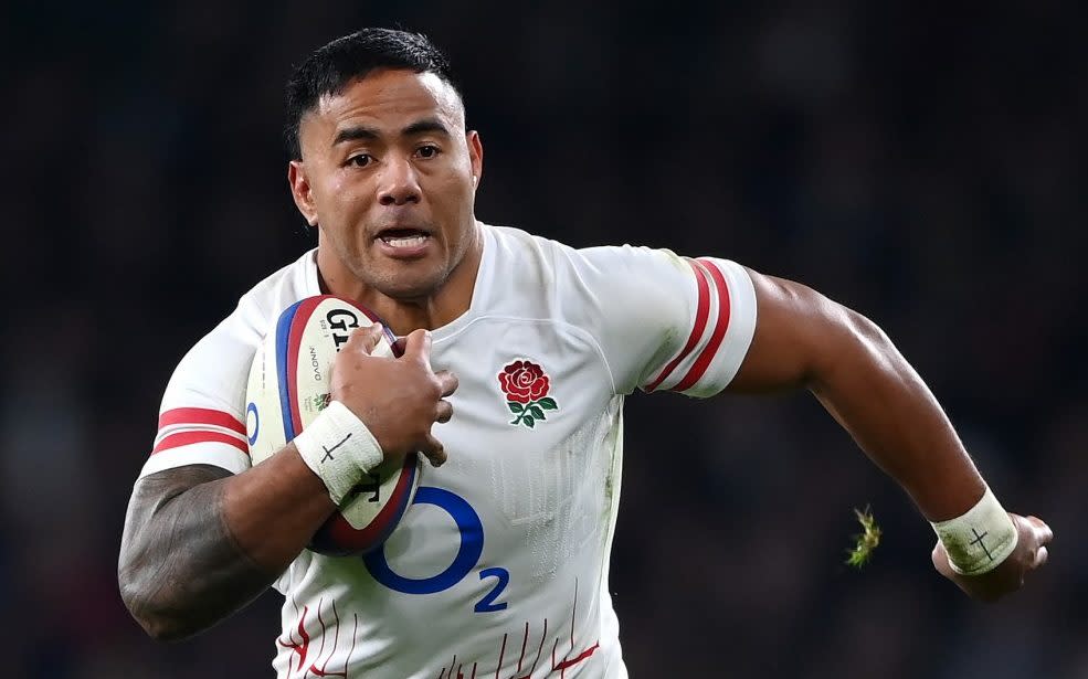 Manu Tuilagi running with the ball - Tuilagi left out, Joe Marchant to be recalled in England team to play Scotland - Getty Images/Alex Davidson