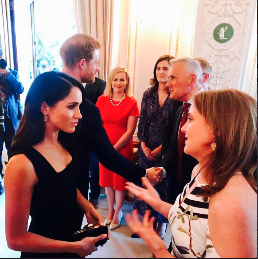 Senator Catherine Noone met the Duchess at a garden party at the British Embassy in Dublin. Photo: Twitter/Senator Catherine Noone