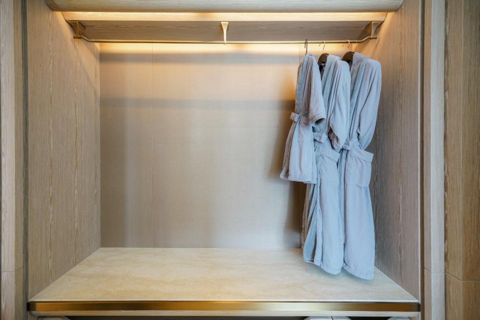 A hotel closet with only a few hangers isn’t much use.