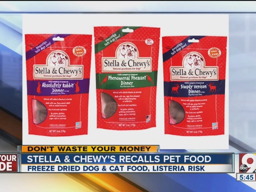 Dog food recall Stella & Chewy's