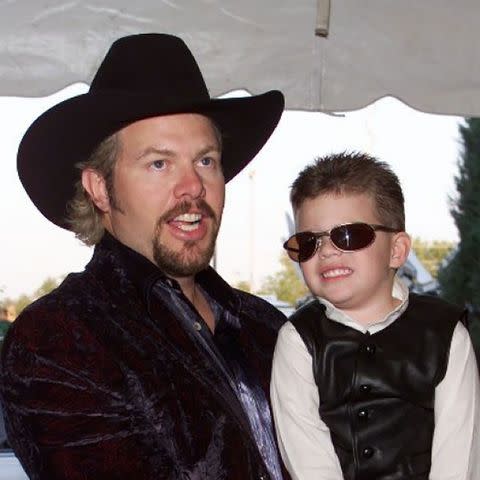 <p>Stelen Covel/instagram</p> Toby Keith in an undated photograph with his son Stelen Covel