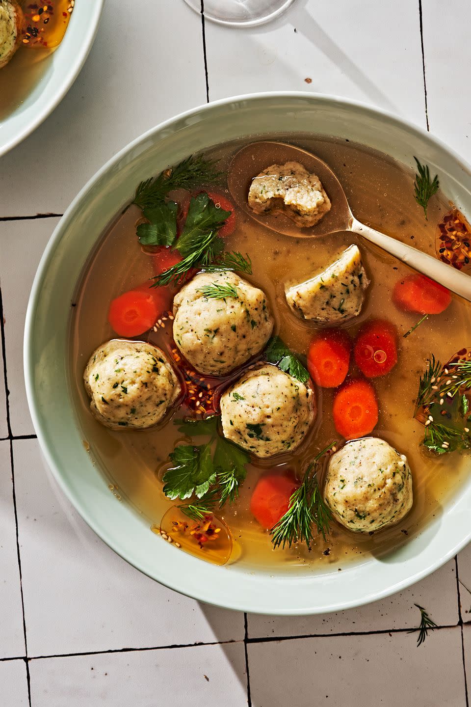 vegetarian matzo ball soup